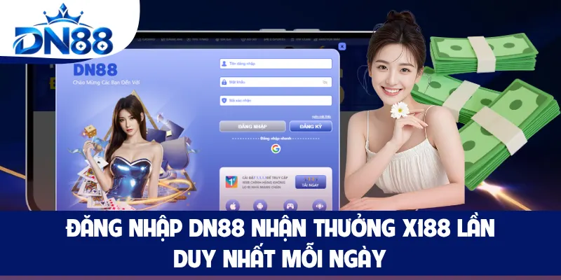 Đăng Nhập DN88 Nhận Thưởng X188 Lần Duy Nhất Mỗi Ngày