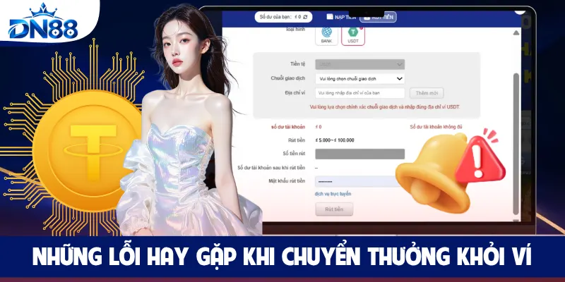 Những lỗi hay gặp khi chuyển thưởng khỏi ví